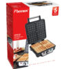 Bestron wafelmaker voor Brusselse wafels, antiaanbaklaag, 1100W, rvs - Afbeelding 4
