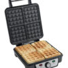 Bestron wafelmaker voor Brusselse wafels, antiaanbaklaag, 1100W, rvs - Afbeelding 2