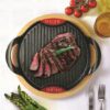 Bialetti Ghisa Grillplaat met houten basis
