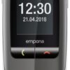 Emporia V200 Senioren clamshell telefoon Met laadstation, SOS-knop Zwart