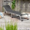 Opvouwbare tuinstoel - Met zonnescherm - Antraciet - Afbeelding 2