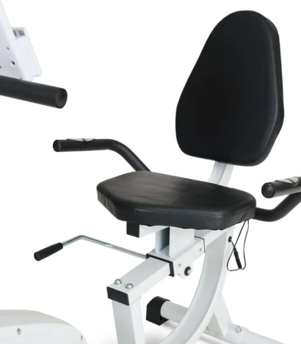 Lig-hometrainer voor thuisgebruik – met app-koppeling, 24 weerstandsniveaus & 6 trainingsprogramma’s – tot 110 kg – wit/geel - Afbeelding 2